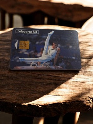 Télécarte 50 unités vintage gymnastique rétro – carte téléphonique collection