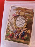 Ancienne carte publicitaire vintage Mademoiselle Claire Talon, illustration ange