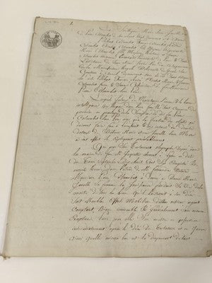 Lettre administrative manuscrite 1814, timbre fiscal 75 c., XIXe