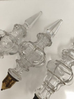 Lot de pampilles anciennes cristal pour lustre décoratif, embouts variés