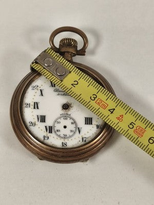 Ancienne montre de gousset Chrono Feuvrier Nancy, boîtier gravé à restaurer