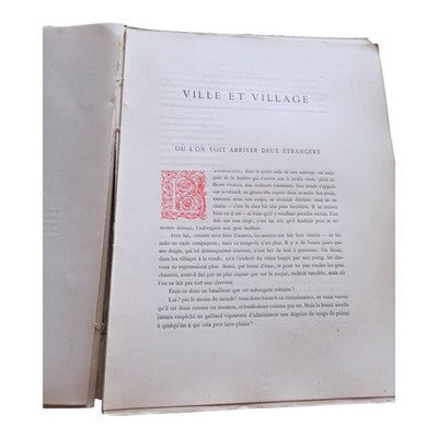 Livre ancien illustré Ville et Village Louis Énault, couverture couleur XIXe