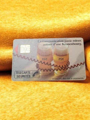 Télécarte 50 unités Kronenbourg vintage pub bière carte téléphonique France
