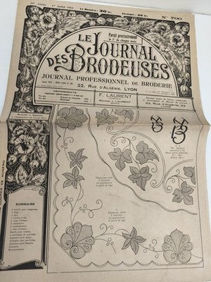 Journal ancien broderie 1953 Le Journal des Brodeuses motif napperon vintage