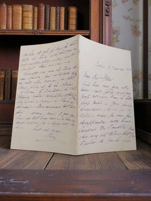Lettre manuscrite ancienne 1899 Paris signée amitié tendre vintage