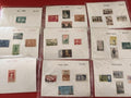 Lot anciens timbres monde vrac collection philatélie divers pays vintage