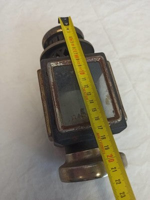 Lampe de calèche ancienne vintage rétro, finition dorée, déco attelage cheval
