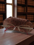 Lunettes Vuillet Vega vintage plaqué or, étui cuir ancien, monture fine