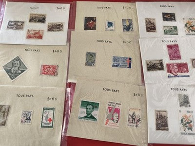 Lot anciens timbres collection vrac tous pays, philatélie vintage, monde
