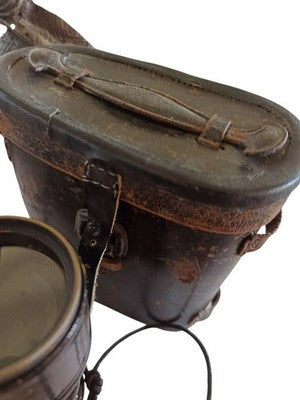 Jumelles anciennes vintage avec étui rigide, optique noire, paire binoculars rét