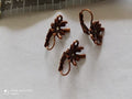 Boucles d'oreilles vintage fleur cuivre émaillé Remy Dis Paris 80s rétro