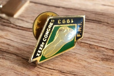 Pin's vintage Congrès XXXII FNI 1993, épinglette émaillée, badge ancien