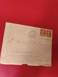 Ancienne lettre vintage timbres oblitérés France 1931 collection philatélie