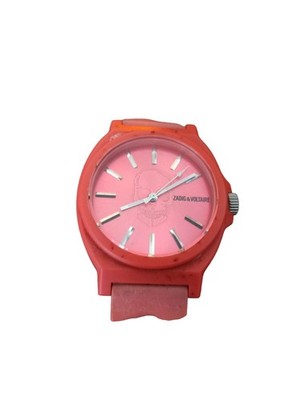 Montre Zadig & Voltaire rouge cadran crâne design mixte bracelet silicone