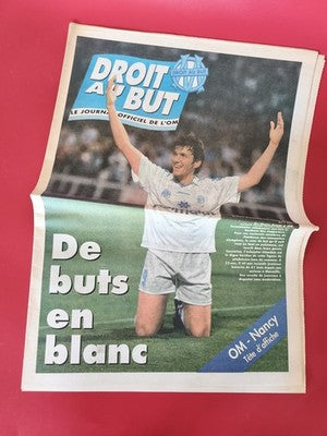 Vintage journal rétro Olympique de Marseille Droit au But football ancien rare