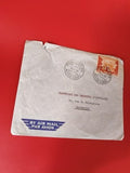 Ancienne lettre vintage Moyen-Congo 1959 timbre oblitéré airmail collection
