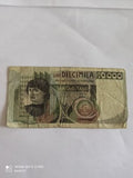 Billet ancien 10000 Lire Italie Banca d'Italia visage homme vintage