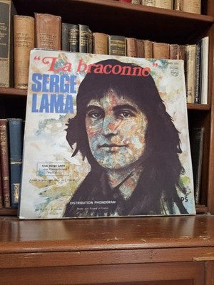 Vinyle 45 tours Serge Lama La braconne vintage Philips pochette illustrée