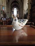 Figurine oiseau céramique folk art mexicain peint main années 80 déco vintage