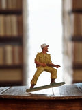 Figurine Starlux soldat ancien vintage kaki, petite taille, rétro déco