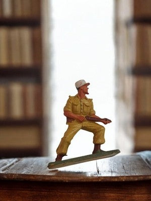 Figurine Starlux soldat ancien vintage kaki, petite taille, rétro déco