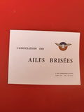 Carte ancienne association Les Ailes Brisées Paris vintage aviation collection