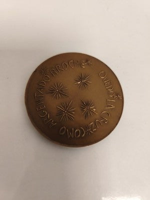 Médaille bronze Banque Française Italienne Amérique Sud 50 ans décor étoiles