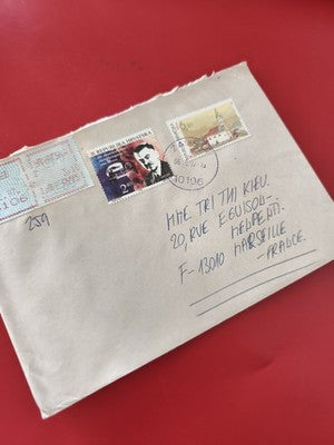 Ancienne enveloppe timbrée Croatie oblitérée, philatélie collection vintage