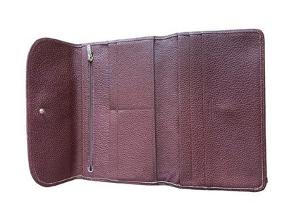 Portefeuille Longchamp Paris femme marron cuir grainé pochette porte-monnaie