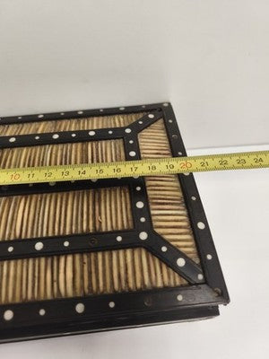 Boîte rectangulaire anglo-indienne os et piquants de porc-épic incrustés