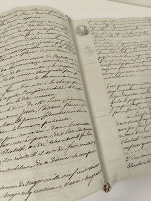 Lettre manuscrite administrative 1814 XIXe, papier timbré fiscal France