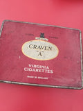 Ancienne boîte à cigares métal publicitaire Craven A rouge vintage collection