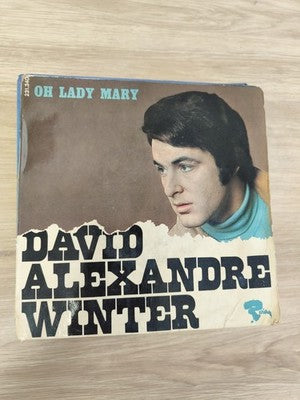 Vintage 45 tours David Alexandre Winter ancien disque vinyle rétro collection
