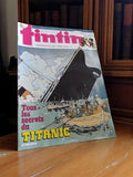 Magazine Tintin ancien Titanic couverture vintage hebdomadaire collector BD