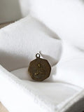 Médaille religieuse ancienne octogonale vintage, pendentif rétro bronze