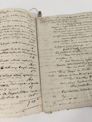 Acte notarial manuscrit 1797 Directoire XVIIIe, succession 20 p.