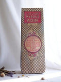 Bouteille ancienne LIQUIDE ADIN avec boîte damier vintage cuir daim