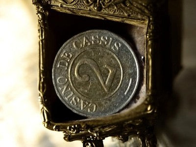 Vintage metal casino token CASINO DE CASSIS old rare game coin
