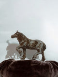 Statuette cheval Kiralu vintage, figurine ancienne rétro, aspect patiné