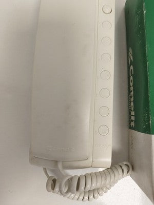 Interphone audio Comelit blanc filaire portier avec combiné et boîte