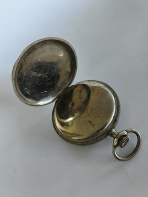 Montre gousset Lip ancienne métal argenté cadran 24h petite seconde