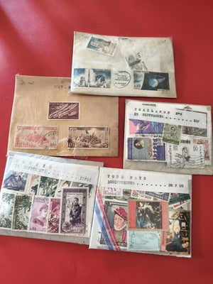 Lot anciens timbres collection, monde, Monaco Vietnam Thaïlande, vrac philatélie