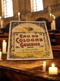 Étiquette publicitaire ancienne Eau de Cologne Gauloise Paris vintage déco