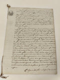 Lettre manuscrite administrative 1814 XIXe, papier timbré fiscal France