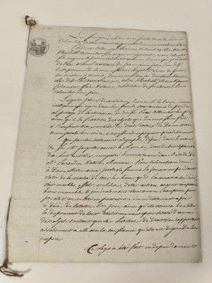 Lettre manuscrite administrative 1814 XIXe, papier timbré fiscal France