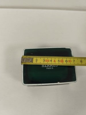 Savon Hermès Paris vintage en coffret vert et blanc, nécessaire de toilette