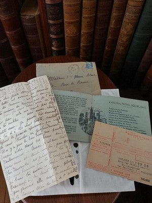 Lettre manuscrite ancienne 1947 + enveloppe, documents vintage Toulouse