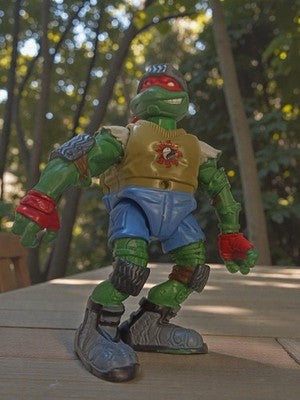 Figurine TMNT Raphael rétro 2003 sport extrême skate vintage Tortue Ninja