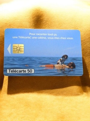 Vintage 50-unit phone card, chip phone card, sea dog photo