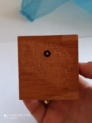 Boîte à musique mécanique Jokiwa Japan vintage, mécanisme métal sur socle bois